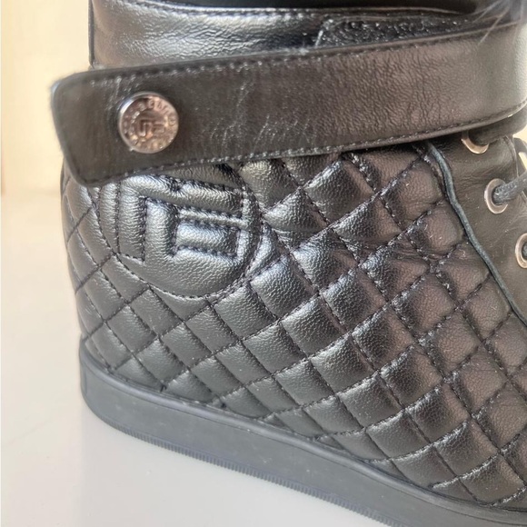 Made in Italy Marino Fabiani Black High-Top Sneakers with fur orthopedic heel - Picture 10 of 12